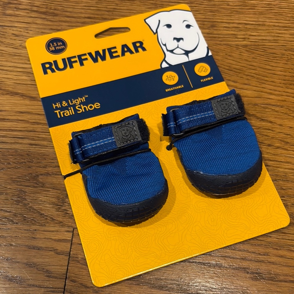 Ruffwear Hi & Light Trail Dog Shoes, Blue Pool, 1.50-in